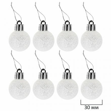 Шары ёлочные НАБОР 44 шт., 6 см/3 см,"Red&White", красные/белые, пластик, ЗОЛОТАЯ СКАЗКА, 592166