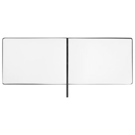 Скетчбук, белая бумага 140 г/м2 210х148 мм, 80 л., КОЖЗАМ, резинка, BRAUBERG ART CLASSIC, черный, 113182