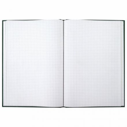 Книга учета 96 л., клетка, твердая, бумвинил, блок офсет, А4 200х290 мм, BRAUBERG, зеленая, 130222