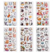 Наклейки зефирные "Котики", 18х9,5 см, ассорти 6 видов, FUNSTER (ФАНСТЕР), 666092 Наклейки зефирные "Котики", 18х9,5 см, ассорти 6 видов, FUNSTER (ФАНСТЕР), 666092