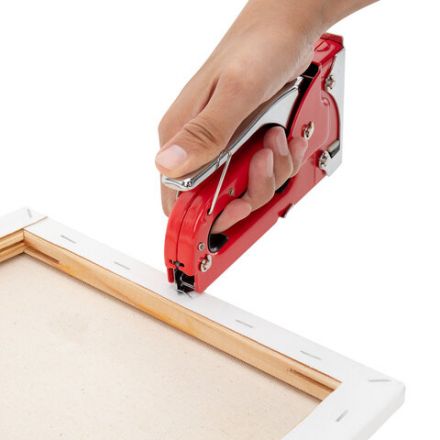 Степлер мебельный стальной, тип скобы 53, высота скоб 4-8 мм, 200 скоб 8 мм в комплекте, RABBITEX (РАББИТЕКС), 671322