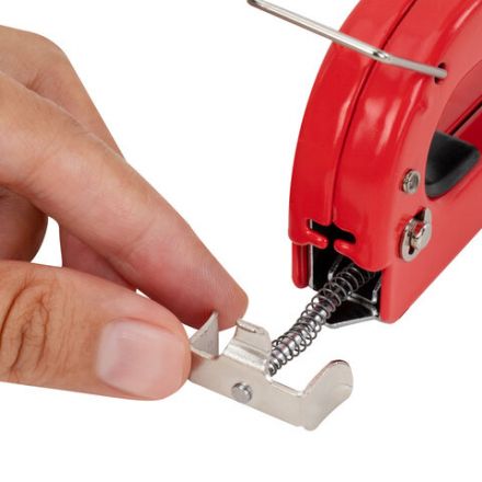 Степлер мебельный стальной, тип скобы 53, высота скоб 4-8 мм, 200 скоб 8 мм в комплекте, RABBITEX (РАББИТЕКС), 671322