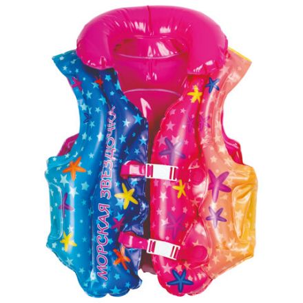 Надувной жилет для плавания, 56x46 см, от 5 лет, АССОРТИ, 4 вида, PLAYMARKET
