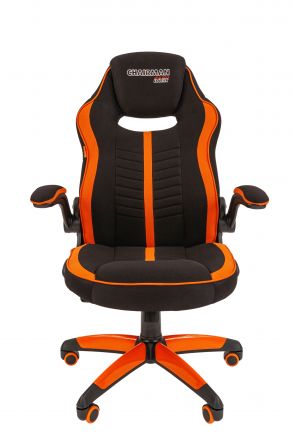 Кресло Chairman game 19 Россия ткань черн./оранж. н.п.