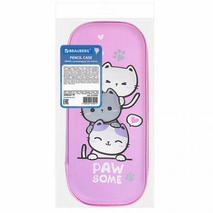 Пенал BRAUBERG, 1 отделение, 1 откидная планка, EVA, 22х10х5 см, "Cat tower", 272334 Пенал BRAUBERG, 1 отделение, 1 откидная планка, EVA, 22х10х5 см, "Cat tower", 272334