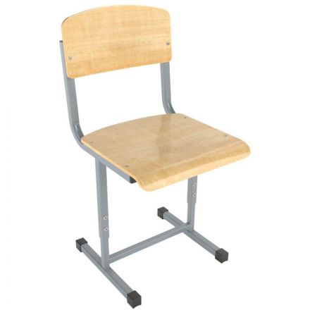 Стул ученический МЕТ_Школа 5-7 (4-6) р.г. серый, фанера Стул ученический МЕТ_Школа 5-7 (4-6) р.г. серый, фанера