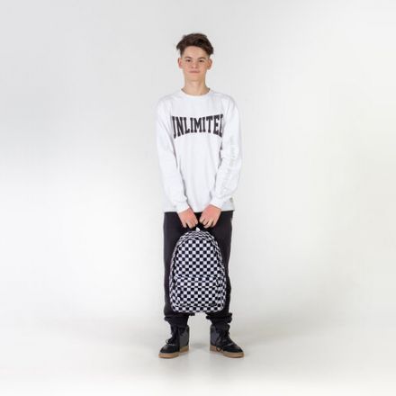 Рюкзак HEIKKI POSITIVE (ХЕЙКИ) универсальный, карман-антивор, "Black&White", 42х28х14 см, 272543