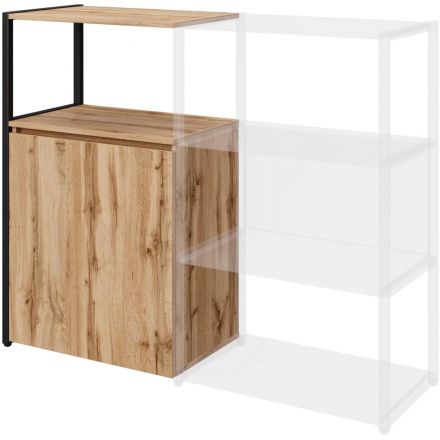 Полустеллаж для документов K-Loft  241H023 645х400х1068 дуб натур/черный