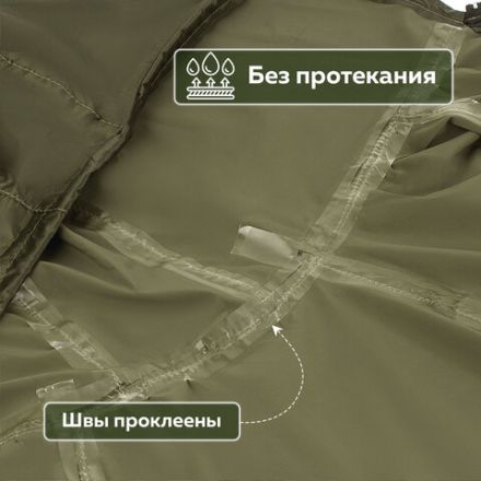 Дождевик-плащ хаки С КАРМАНАМИ многоразовый на молнии, размер 56-58, рост 170-176, ГРАНДМАСТЕР, 610884 Дождевик-плащ хаки С КАРМАНАМИ многоразовый на молнии, размер 56-58, рост 170-176, ГРАНДМАСТЕР, 610884