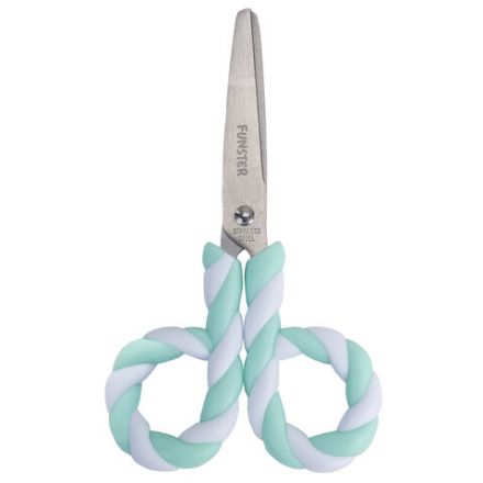 Ножницы FUNSTER (ФАНСТЕР) 130 мм, фигурные ручки ЛЕДЕНЦЫ из ABS пластика, в дисплее, 238853