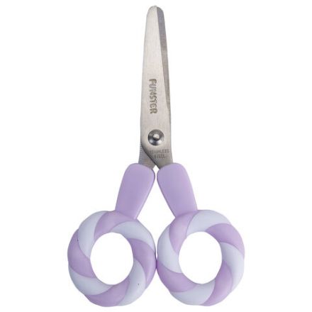 Ножницы FUNSTER (ФАНСТЕР) 130 мм, фигурные ручки ЛЕДЕНЦЫ из ABS пластика, в дисплее, 238853