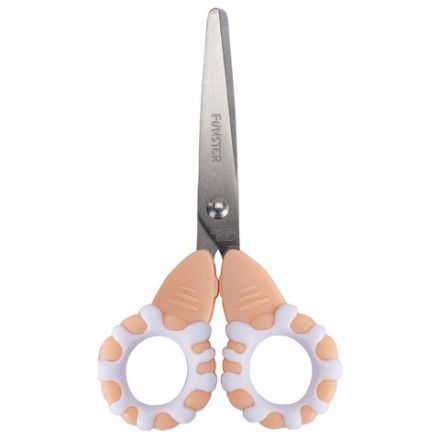 Ножницы FUNSTER (ФАНСТЕР) 130 мм, фигурные ручки ЛЕДЕНЦЫ из ABS пластика, в дисплее, 238853