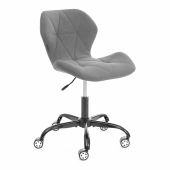 Кресло SELFI metalBL велюр, серый, 29