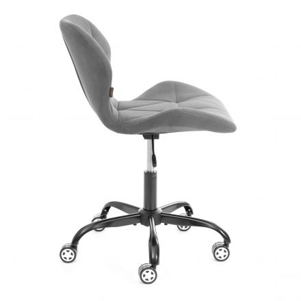 Кресло SELFI metalBL велюр, серый, 29