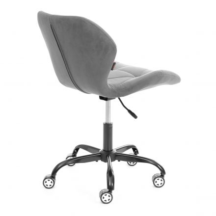 Кресло SELFI metalBL велюр, серый, 29