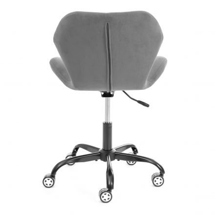 Кресло SELFI metalBL велюр, серый, 29