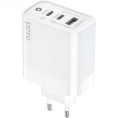 Зарядное устройство сетевое PERO TC17 USB-A QC 3.0 + 2х USB-C PD, 65W белый Зарядное устройство сетевое PERO TC17 USB-A QC 3.0 + 2х USB-C PD, 65W белый