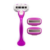 Бритвенный станок многоразовый женский, 5 лезвий, 2 кассеты, плавающая головка, X-ONE, 700020