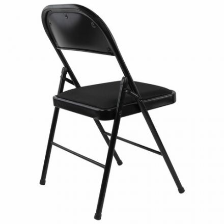 Стул складной BRABIX "Golf Plus CF-003 КОМФОРТ", чёрный каркас, чёрная ткань, 532889