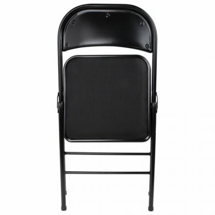 Стул складной BRABIX "Golf Plus CF-003 КОМФОРТ", чёрный каркас, чёрная ткань, 532889
