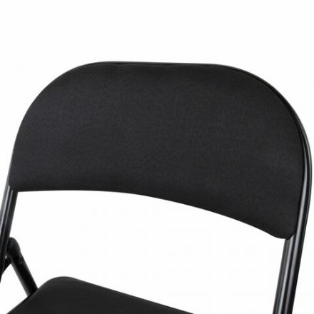 Стул складной BRABIX "Golf Plus CF-003 КОМФОРТ", чёрный каркас, чёрная ткань, 532889