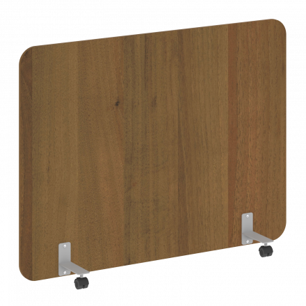 R-line Перегородка на металлических опорах, на роликах DP.R-160-120 Орех/Серый металл 1600*18*1200