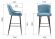 Стул барный Everprof Nico Ткань Голубой