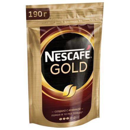 Кофе молотый в растворимом NESCAFE "Gold" 190 г, сублимированный, 12403031