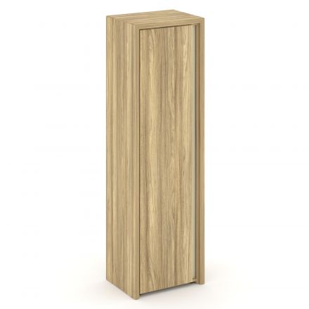 Corner Шкаф высокий узкий левый (высокий фасад ЛДСП) COR.SU-1.9 (L) Гикори песочный/Ваниль 600*450*2000