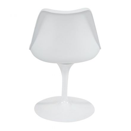 Стул TULIP FASHION CHAIR (mod.109) металл/пластик/PU, 48 x 55 x 81см, белый / красный