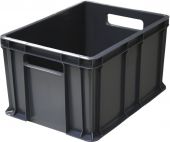 Ящик 400х300х230 сплошной, с ручками чёрный Ящик 400х300х230 сплошной, с ручками чёрный