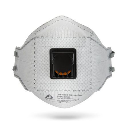Респиратор (1 шт.) с клапаном и угольным фильтром, полумаска фильтрующая, трехпанельный складной, индивидуальная упаковка, FFP2, JM-9326