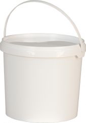 Ведро 3л круглое  белое с белой  крышкой