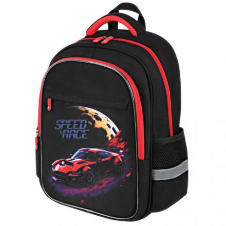 Рюкзак BRAUBERG FAVOUR, 2 отделения, 3 кармана, "Moon car", 40х29х15 см, 273123