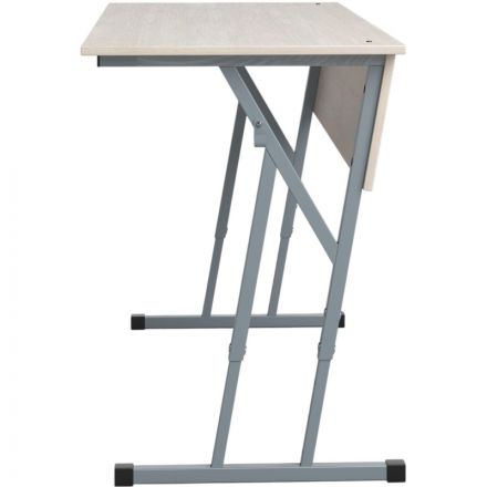 Парта MET_Комус Мебель стол ученический 2-мест.3-7р.г. дуб шамони св./серый