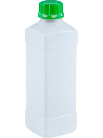 Бутыль п/э 1л. квадратная, с пробкой цв. неокрашенный
