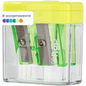 Точилка для карандашей ручная Deli E0576 Cubic 2отв пластик ассорти Точилка для карандашей ручная Deli E0576 Cubic 2отв пластик ассорти