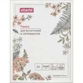 Рамка пластиковая Attache 30х40 (А3) ПЭТ Белая