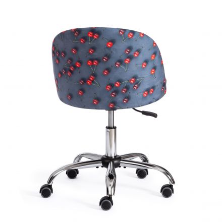 Кресло Tetchair MELODY, ткань/флок, серый, Botanica 08 cherry/29