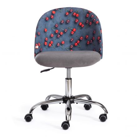 Кресло Tetchair MELODY, ткань/флок, серый, Botanica 08 cherry/29