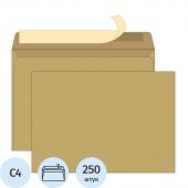 Конверты крафт С4 стрип Ecopost 229х324, 80г, 250шт/уп