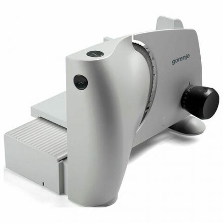 Ломтерезка GORENJE R607A, диаметр ножа 17 см, 110 Вт, диаметр ломтиков 0-15 мм, белый