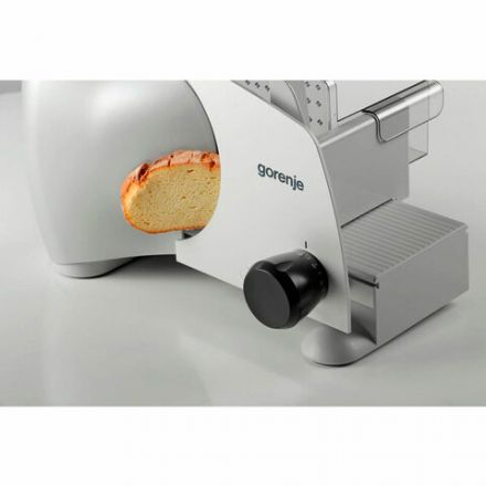Ломтерезка GORENJE R607A, диаметр ножа 17 см, 110 Вт, диаметр ломтиков 0-15 мм, белый