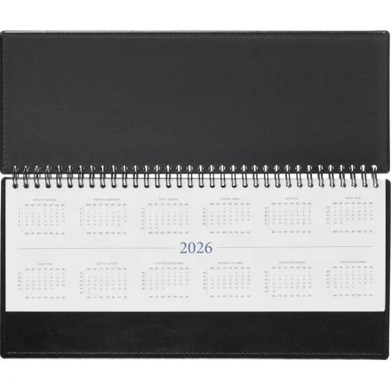 Планинг датированный 2026, черн, 303х150 мм, 120стр, Agenda