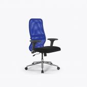 Кресло Sit 8 B2-8D - X1+UMF(X1) /Uh00/Wh00/D02P(M09.B23.G18.W01) Синий-Черный