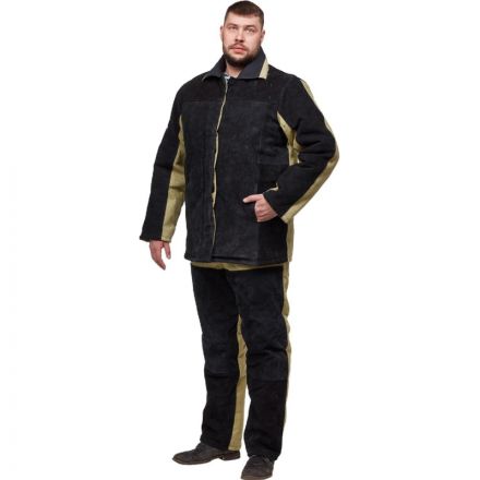 Костюм сварщика брезент+спилок утепл. кур/бр (мод. КС21ПР) (52-54) 182-188