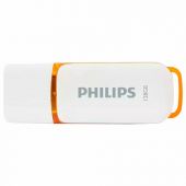 Флеш-диск 128 GB PHILIPS SNOW, разъем USB 2.0, желтый, FM12FD70B/97