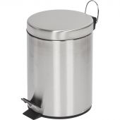 Ведро мусорное с педалью и доводчиком Luscan 5л, матовое, нерж сталь Ведро мусорное с педалью и доводчиком Luscan 5л, матовое, нерж сталь