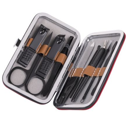 Универсальный набор для маникюра и педикюра 9 в 1 в футляре, MINI, красный, WBZ (ВБЗ), 609493 Универсальный набор для маникюра и педикюра 9 в 1 в футляре, MINI, красный, WBZ (ВБЗ), 609493