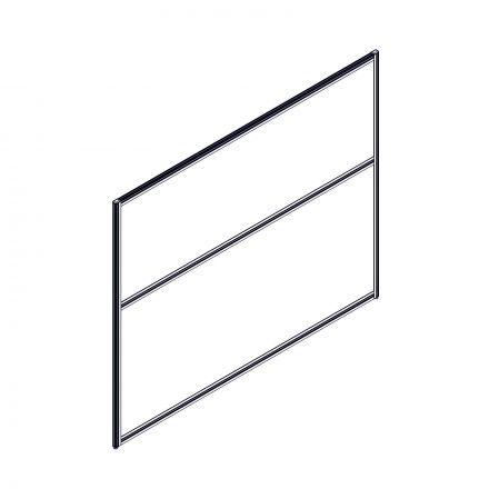 Секция комбинированной перегородки RP130SL160 Серый/Tempo 8 (зеленый) 1600х22х1300